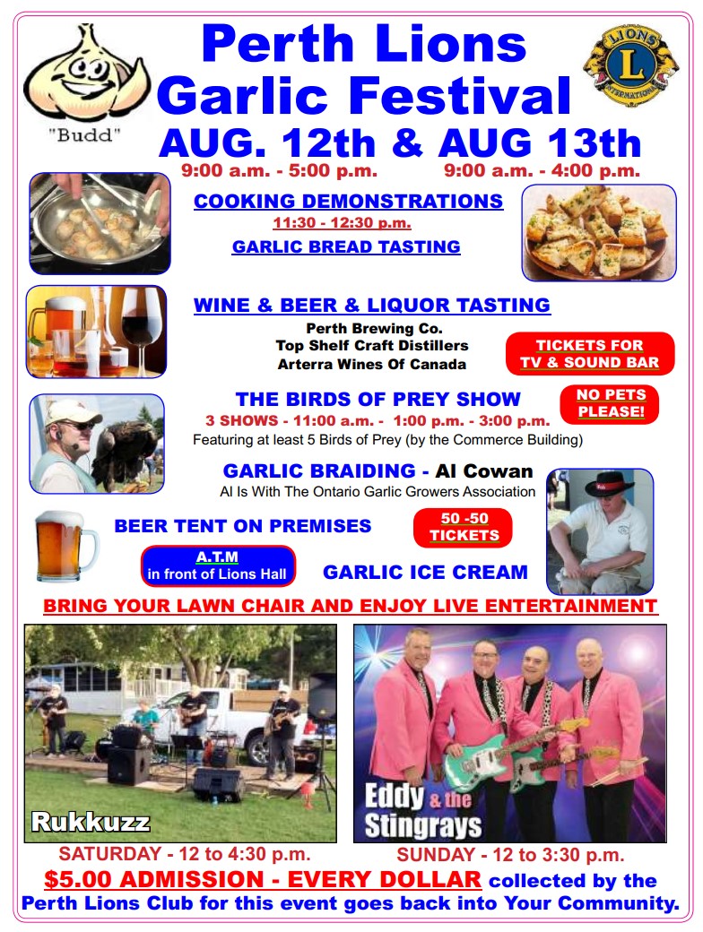 Perth Lions Garlic Festival SCHEDULE 2025